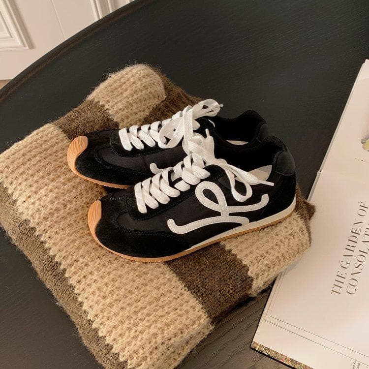 Retro German training shoes women's 2025 new Forrest Gump shoes women's popular shoes women's shoes versatile sports shoes women 39 black