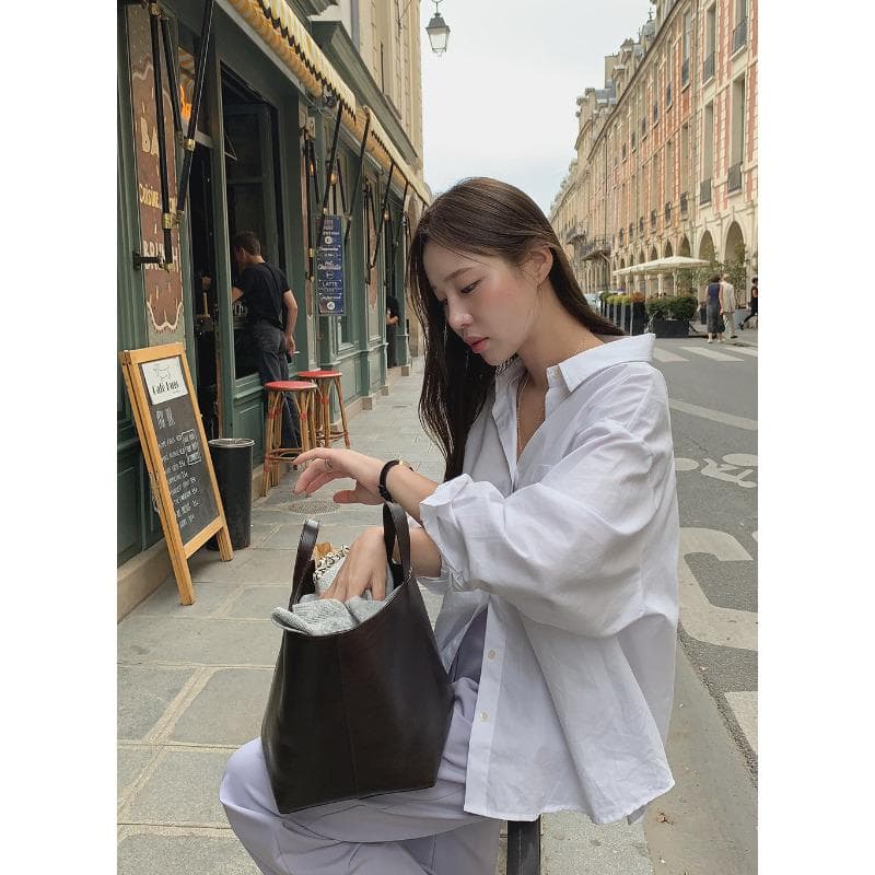 Long-sleeved Shirt Women's Summer Thin Korean Version Cotton Loose Meat-covering Sunscreen Shirt XL white