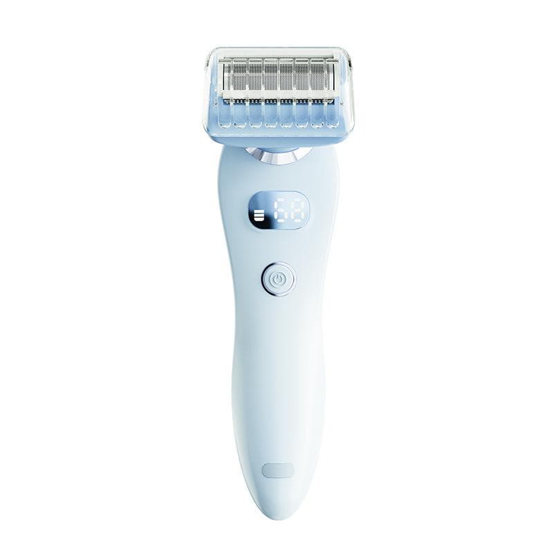 Multifunctional Shaving Machine Double Head Ladies Underarm Private Shaving Knife Electric Full Body Hair Trimmer light blue