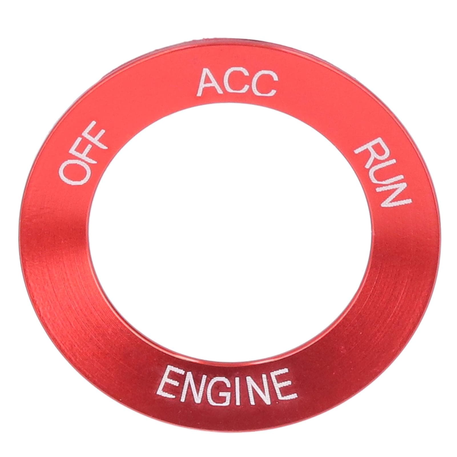 Engine Start Stop Switch Ring Aluminium Alloy Antirust Replacement for Dodge Challenger red