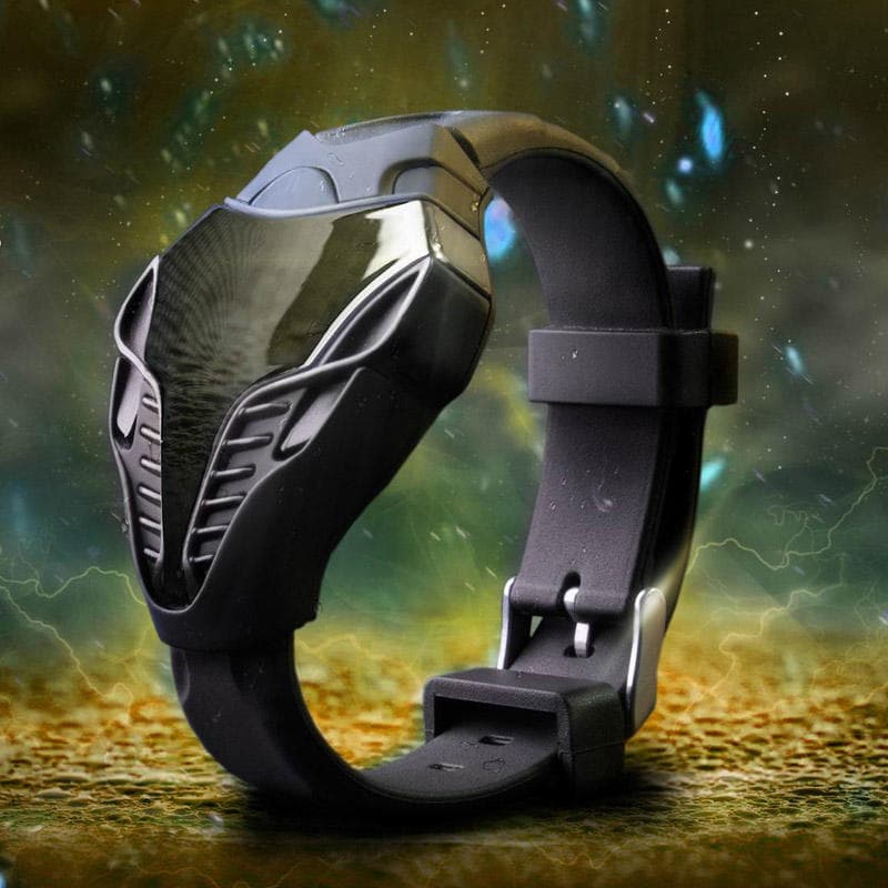 Men Silica Gel Electronic Watch Students Sports Young Boys Wristwatches black