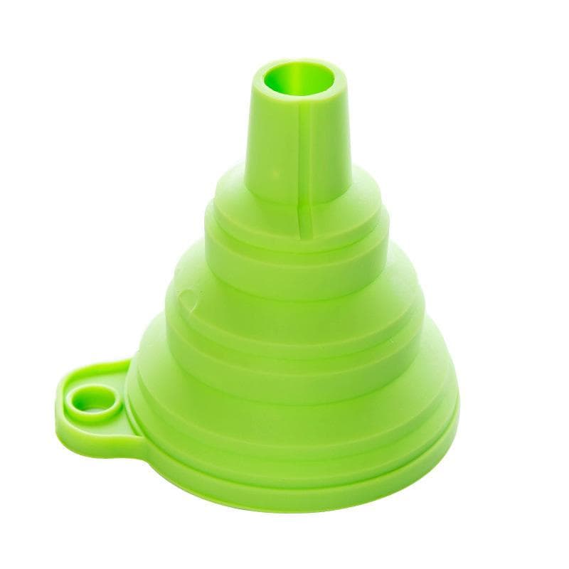 1Pcs Kitchen Mini Silicone Gel Foldable Funnel Hopper Cooking Kitchen Gadgets green