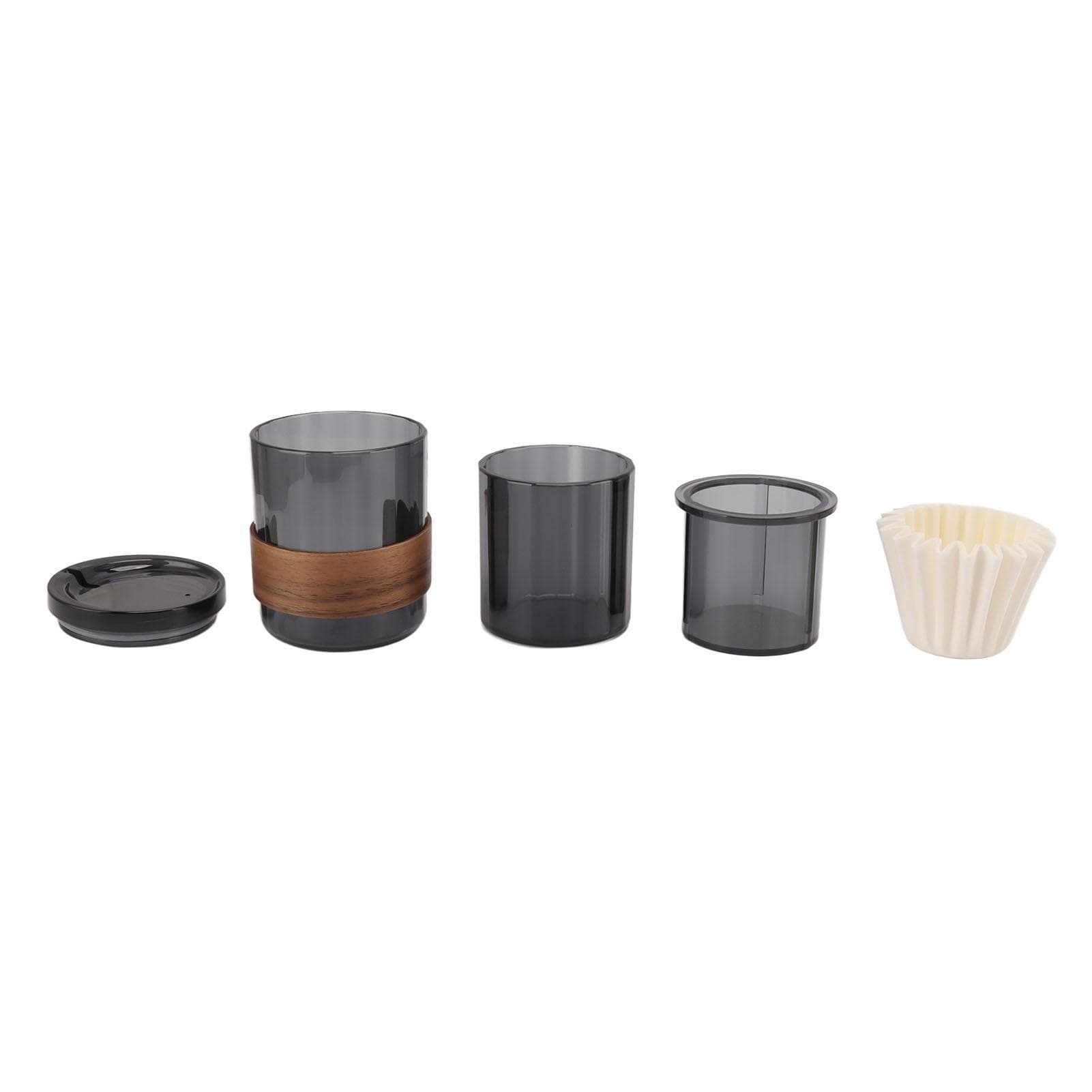 Coffee Cup 3 in 1 Portable Coffe Cup PCTG Overlay Design Universal Fit for Camping Travel Outdoor L(for 6.5-9kg)