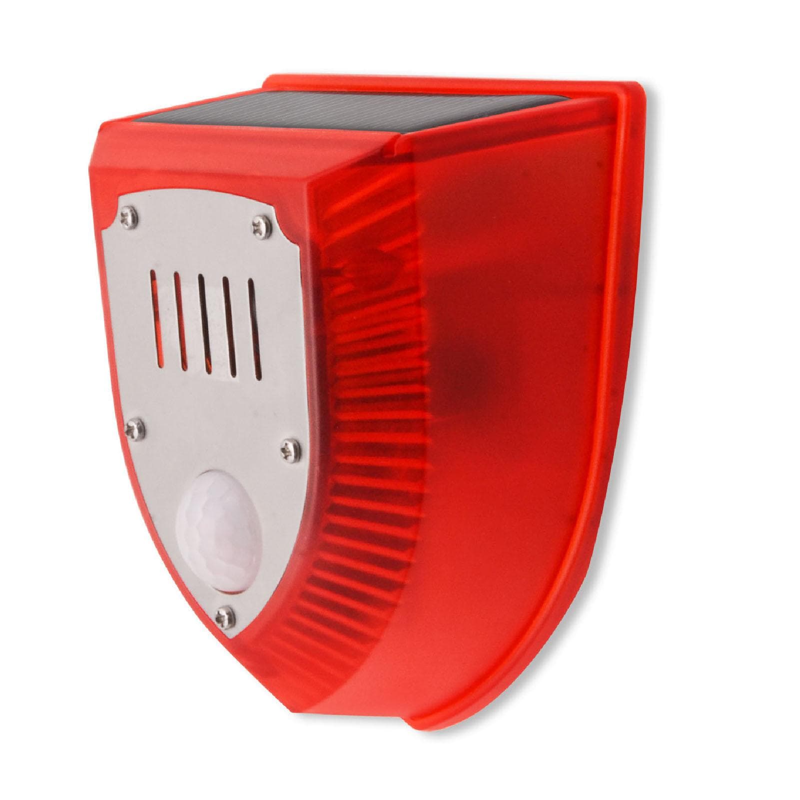 Sound and Light Alarm Solar Or DC Charging Induction Audible Visual Alarm Deterrent Device for Home