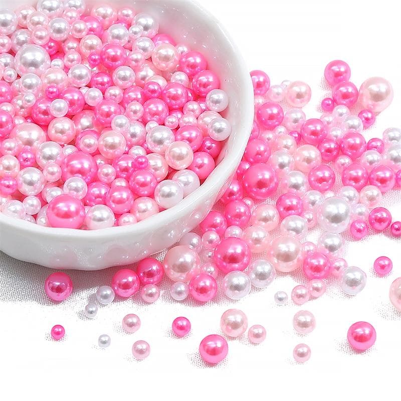 200Pcs No Hole 3-8mm Colorful ABS Round Imitation Pearl Beads for DIY Jewelry Craft Making Home Decoration Art Faux Pearls for Vase Fillers 11 3-8mm 150-200pcs
