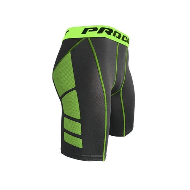 Compression Shorts Men Gym Shorts Compression Underwear Crossfit Shorts Running Short Sport  Training Quick-Drying Bottoms XXL green
