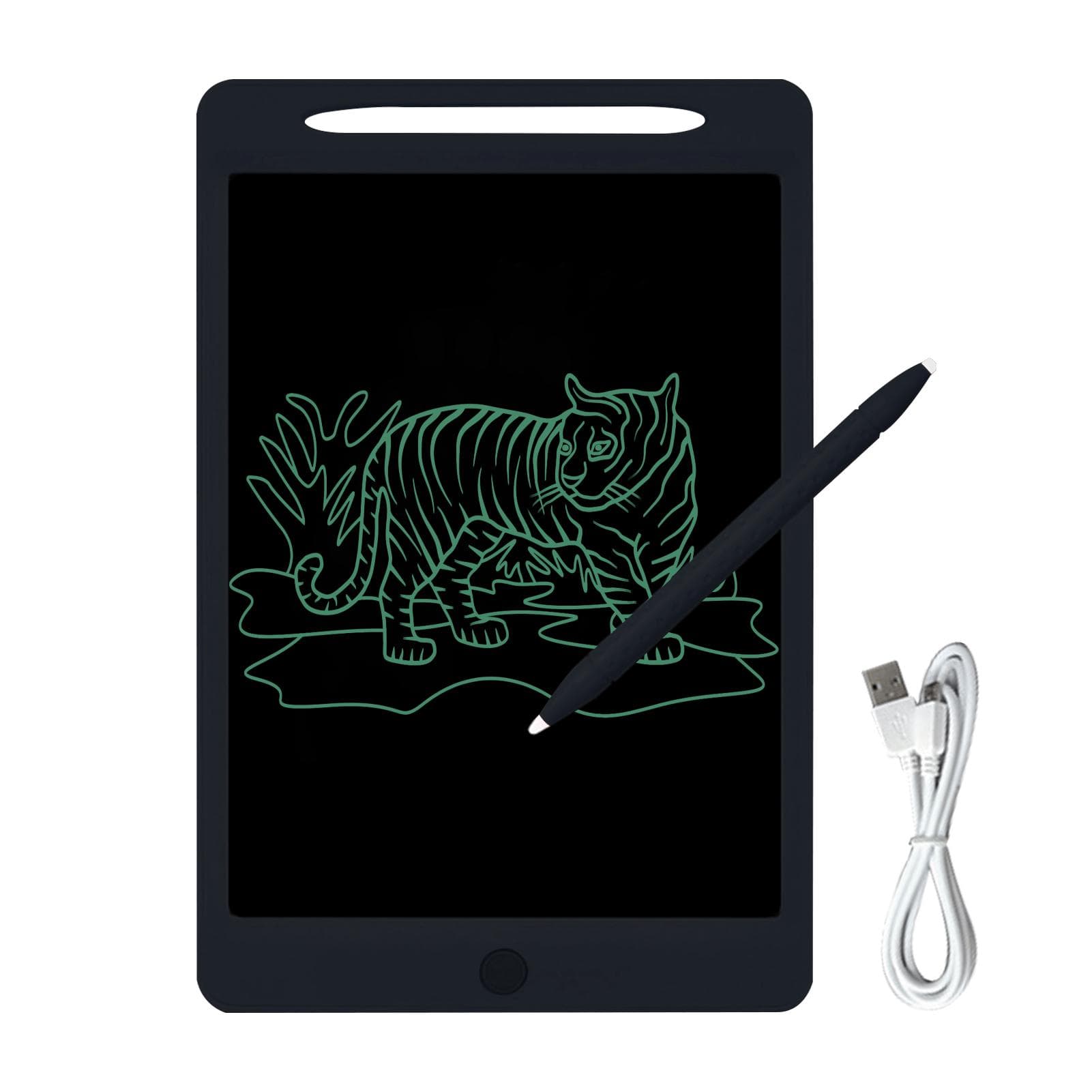 Rechargeable LCD Writing Tablet 11.5 Inch Handwriting Drawing Tablet Colorful Screen with Stylus monochrome screen black