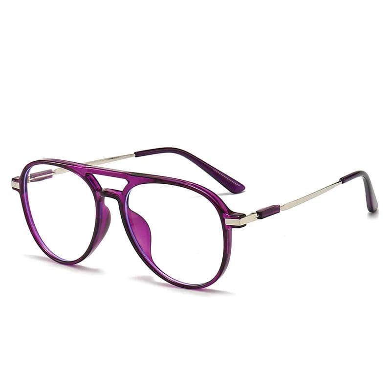 Vintage Double Beam Reading Glasses for Men Anti Blue Light Square Frame Presbyopia Eyewear 0