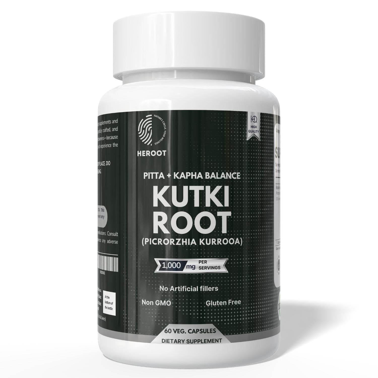 Kutki Capsules | Picrorhiza kurroa | 60 Count | Veg Capsules Pack=240 Capsules