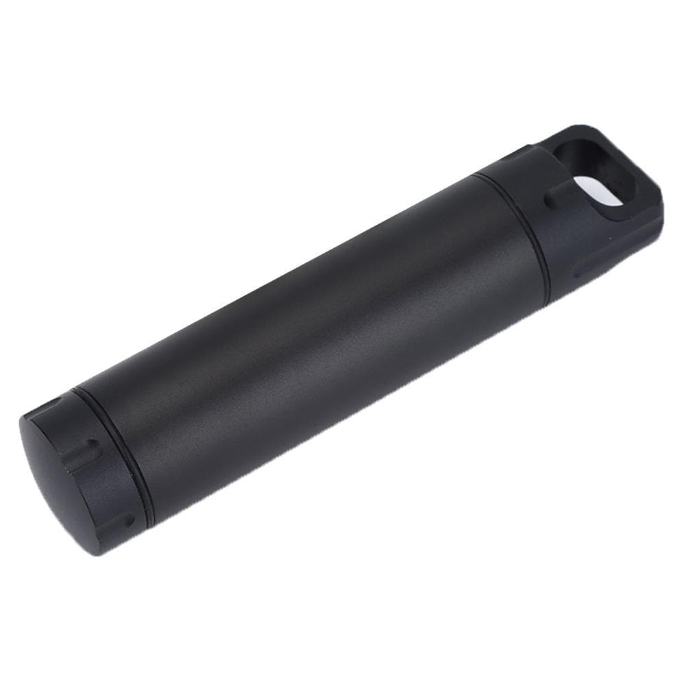 Waterproof Aluminum Pill Box Case Organizer Outdoor Medicine Holder (Black)