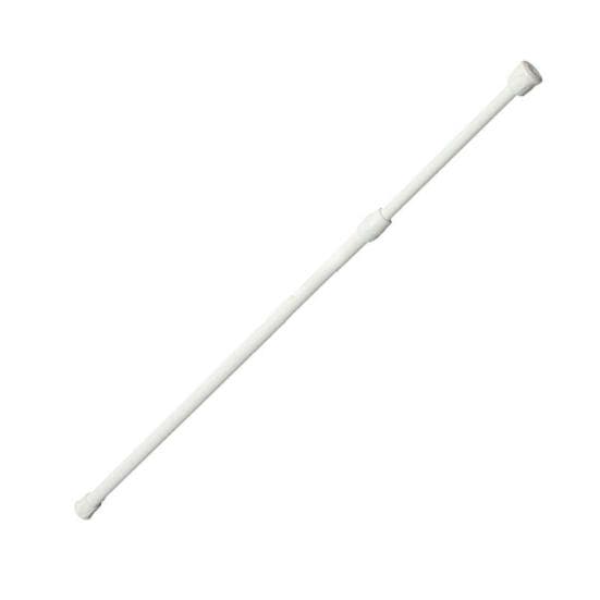 Telescopic Tension Multi-Function Extendable Tension Rods Spring Telescopic Rail Loaded Pole Rod for Curtains 30-50cm white