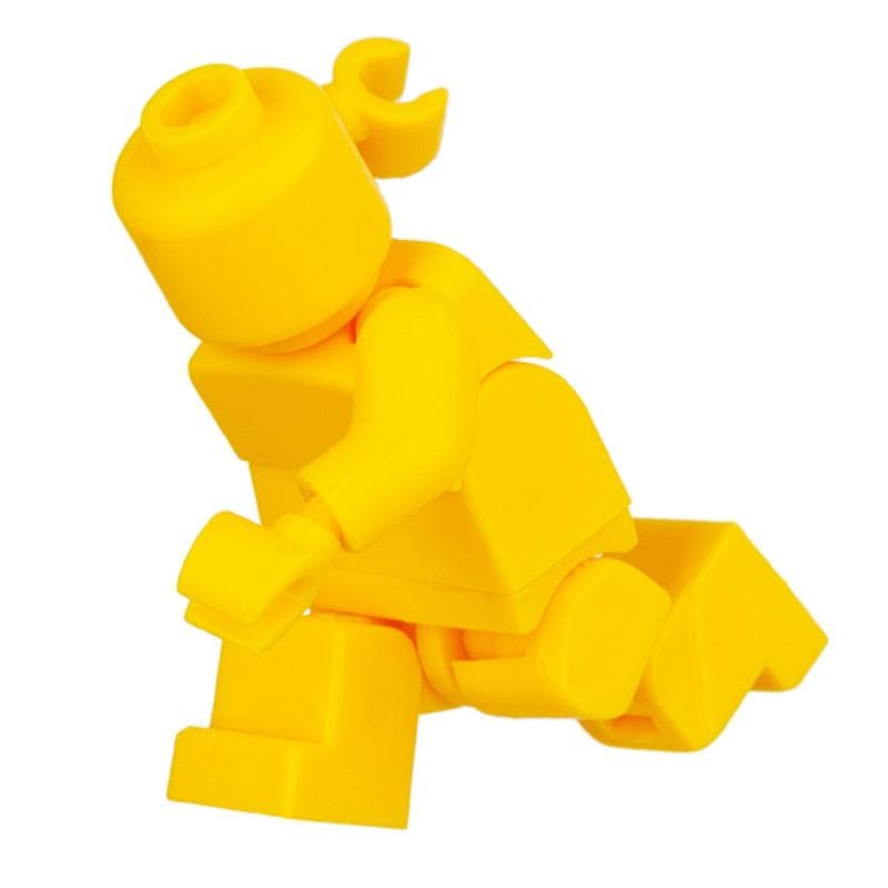 1 PC Multi-joint Movable Building Block MiniFigure Moc Children Bricks Doll Gift Toy Mini Collectible Toy Colorful 1.77 Inch yellow