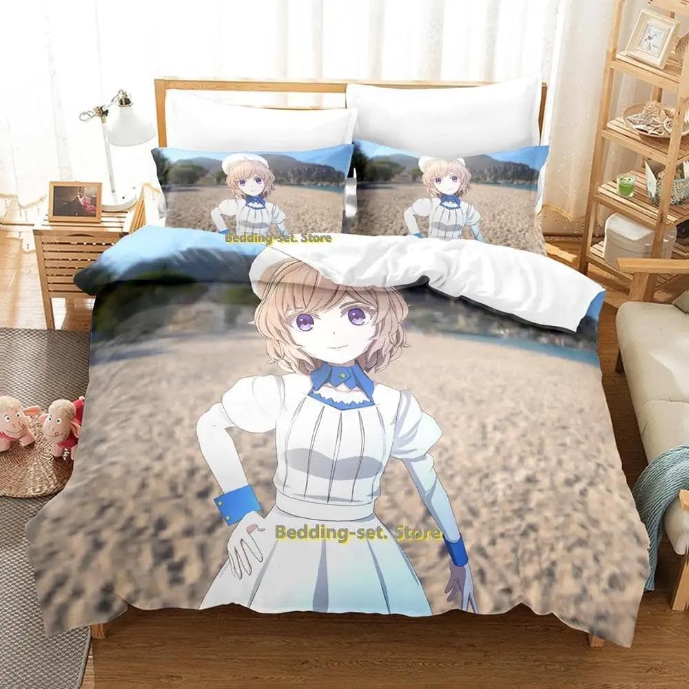 Iwanaga Kotoko Bedding Set Single Twin Full Queen King Size Bed Set Adult Kid Bedroom Duvetcover Sets Anime parure de lit Bed 70x133cm 2pcs