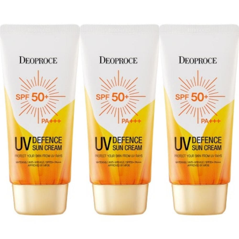 Deoproce UV Defence Sun Cream SPF50+ PA+++ 70ml*1Pc/2Pcs/3Pcs/4Pcs 3Pcs