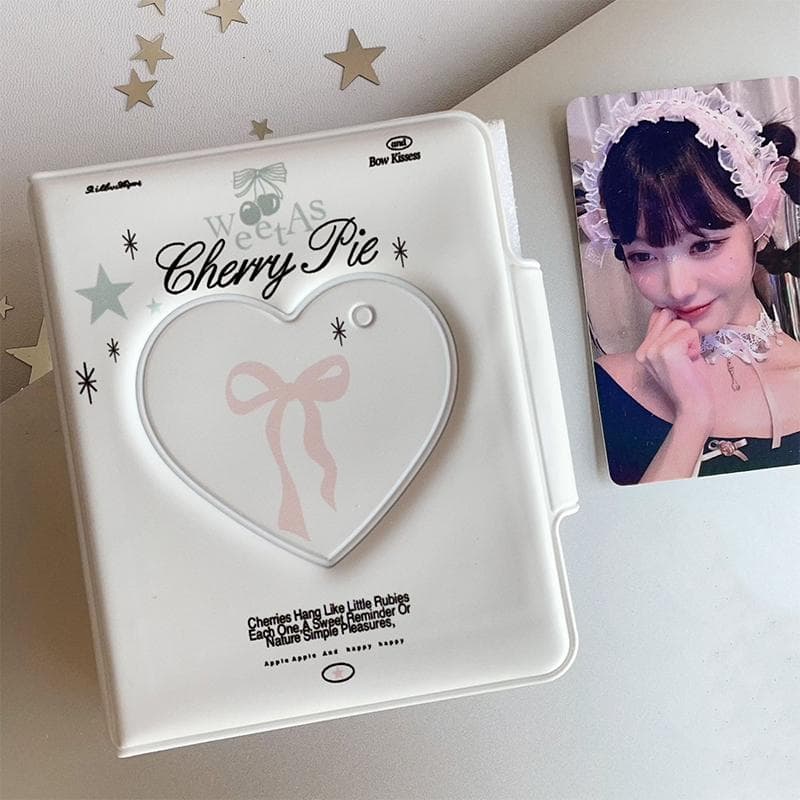 Kpop Photocards Binder Sweet Bow Photo Album Mini Photocard Holder 3 Inch Love Heart Picture Storage Case Photo album