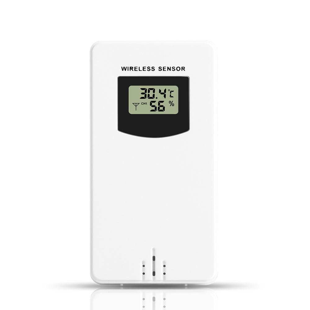 Temperature Humidity Wireless Sensor Meter Hygrometer Electronic Digital Thermometer In/Outdoor white