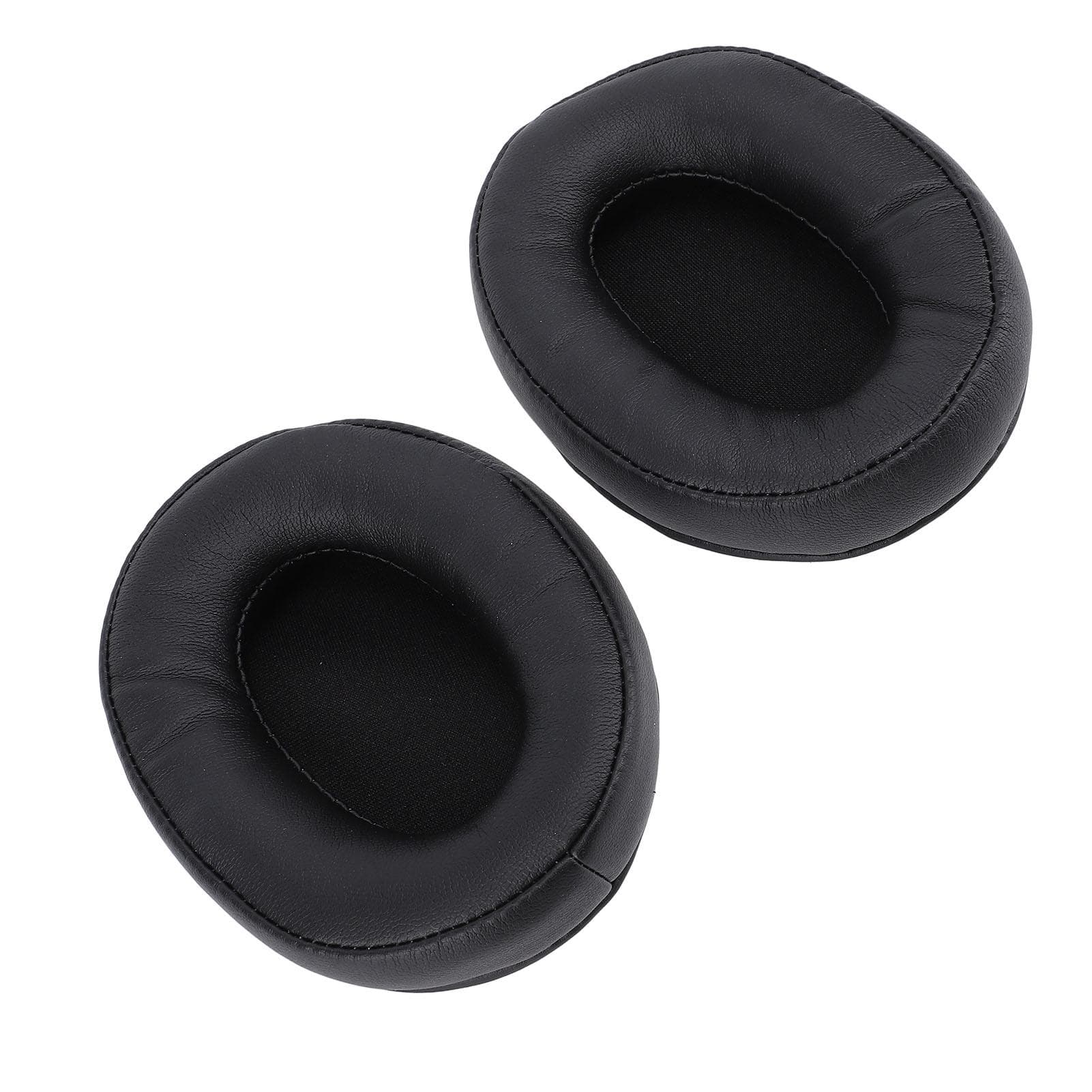 2 Pcs Protein Leather Replacement Earpads High Density Memory Foam Ear Cushions for Cloud Alpha black