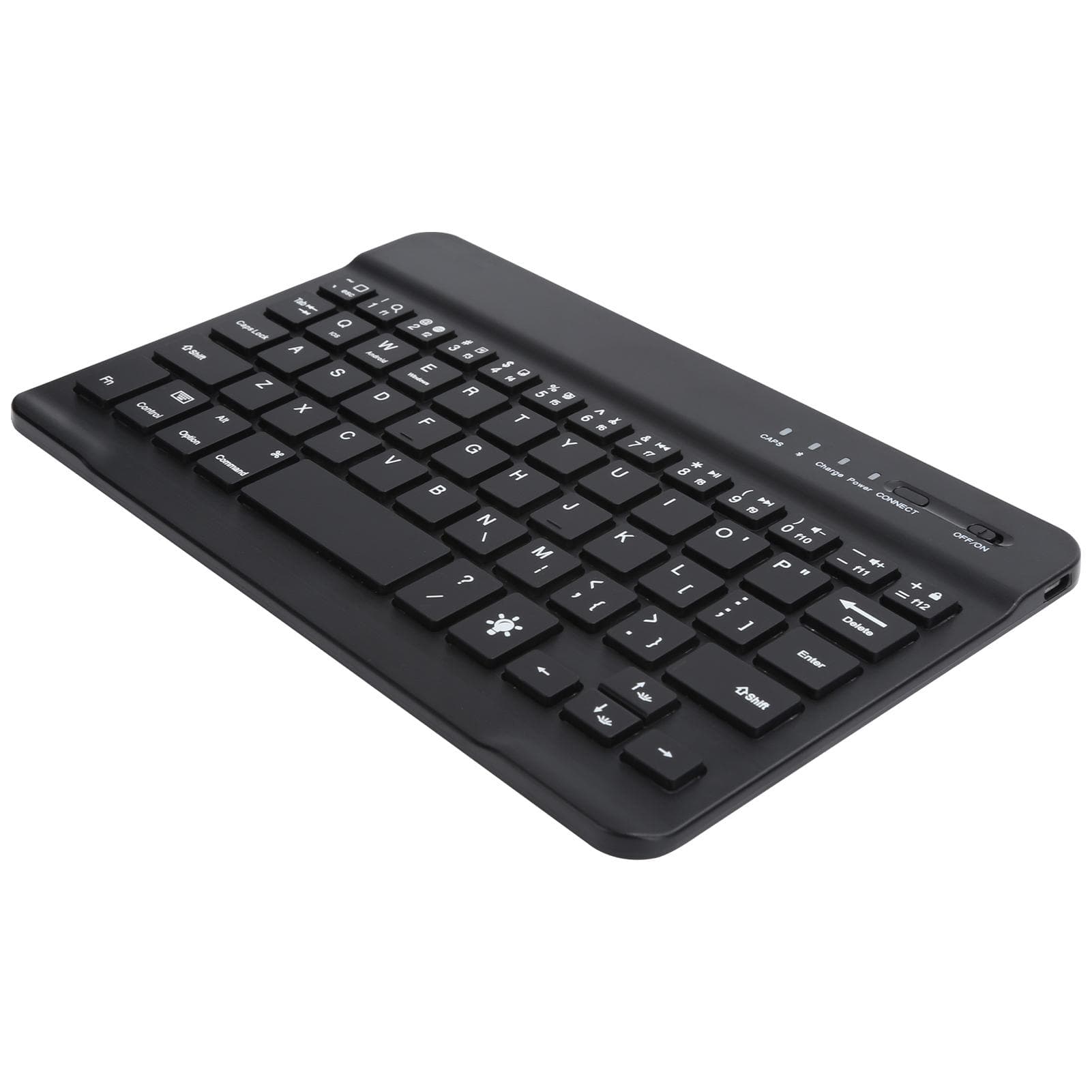 Bluetooth Keyboard Colorful Backlit USB Chargeable UltraThin Wireless for Smart Phones Tablets white