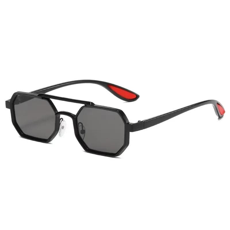 Mens Fashion Square Sunglasses Metal Frame UV400 Unisex Driving Glasses Outdoor Travel Sun Protection Eyewear