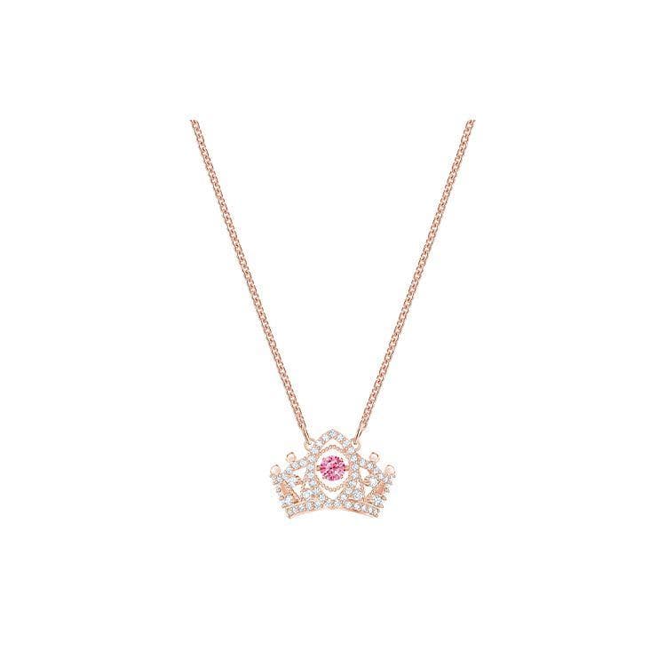 Swarovski Bee A Queen Crown Imitation Crystal Necklace Women necklace Rose-Gold 5510986 Box (Random Color)