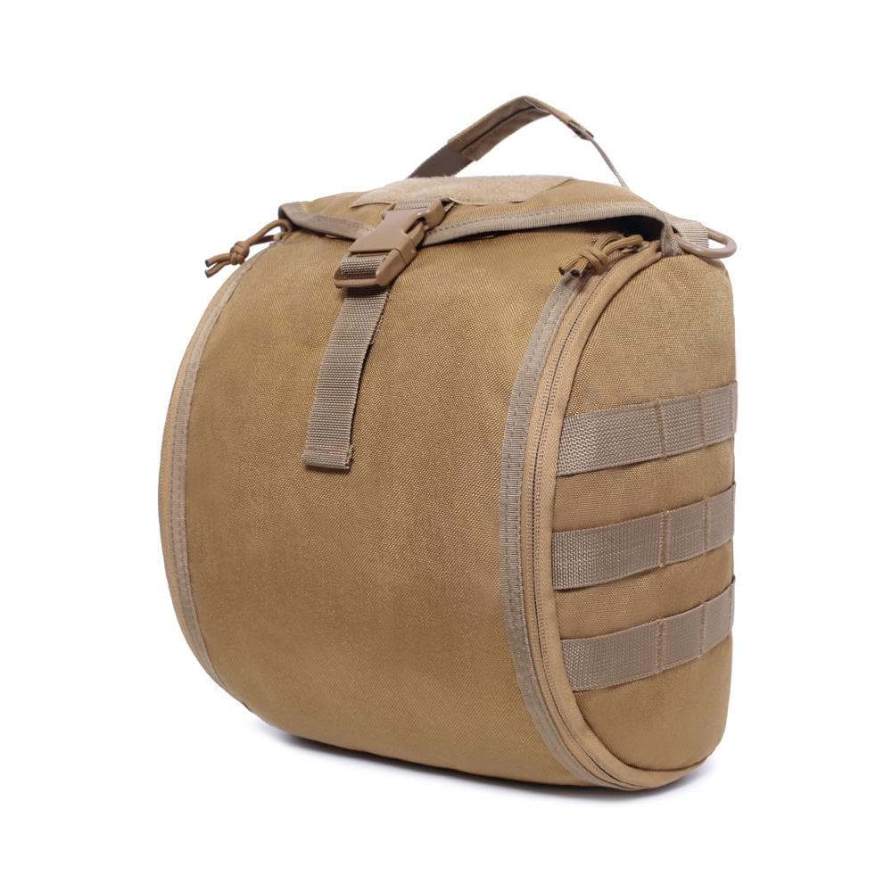 Tactical Helmet Storage Bag Multifunctional Waterproof Molle Storage Carrying Pouch for Sport khaki