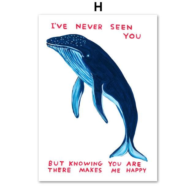 Abstract Art Poster David Shrigley Pictures for Home Deisgn Work Hard Play Hard Canvas Wall Art Prints Frameless Prints No Frame 60*90cm