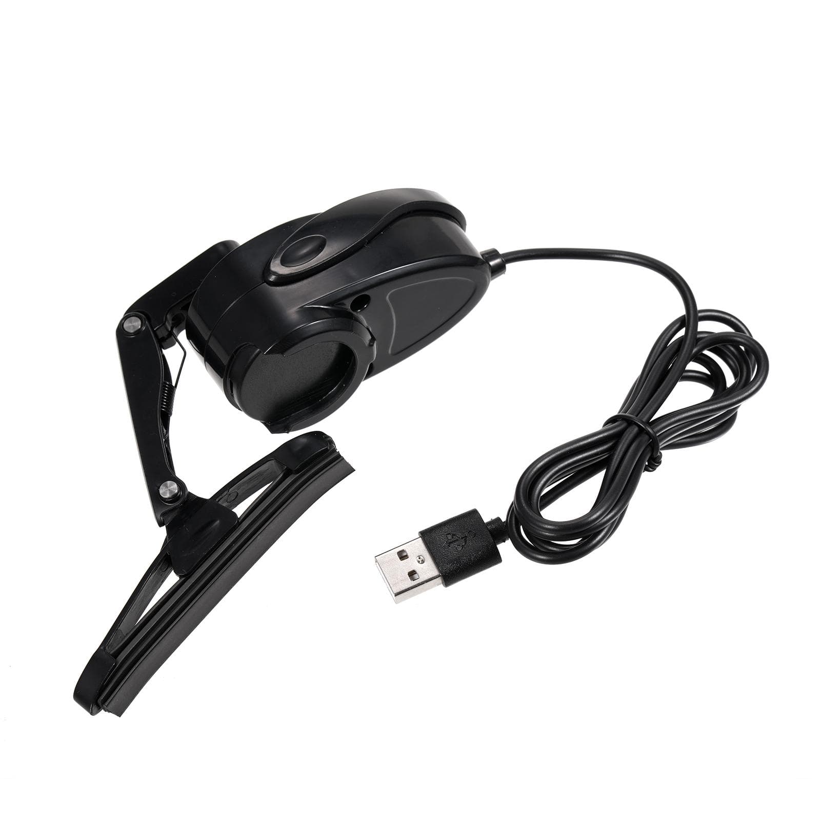 Motorcycle Helmet Wiper, 2W Waterproof USB Motorcycle Helmet Windshield Wiper Mini Electric Wiper black