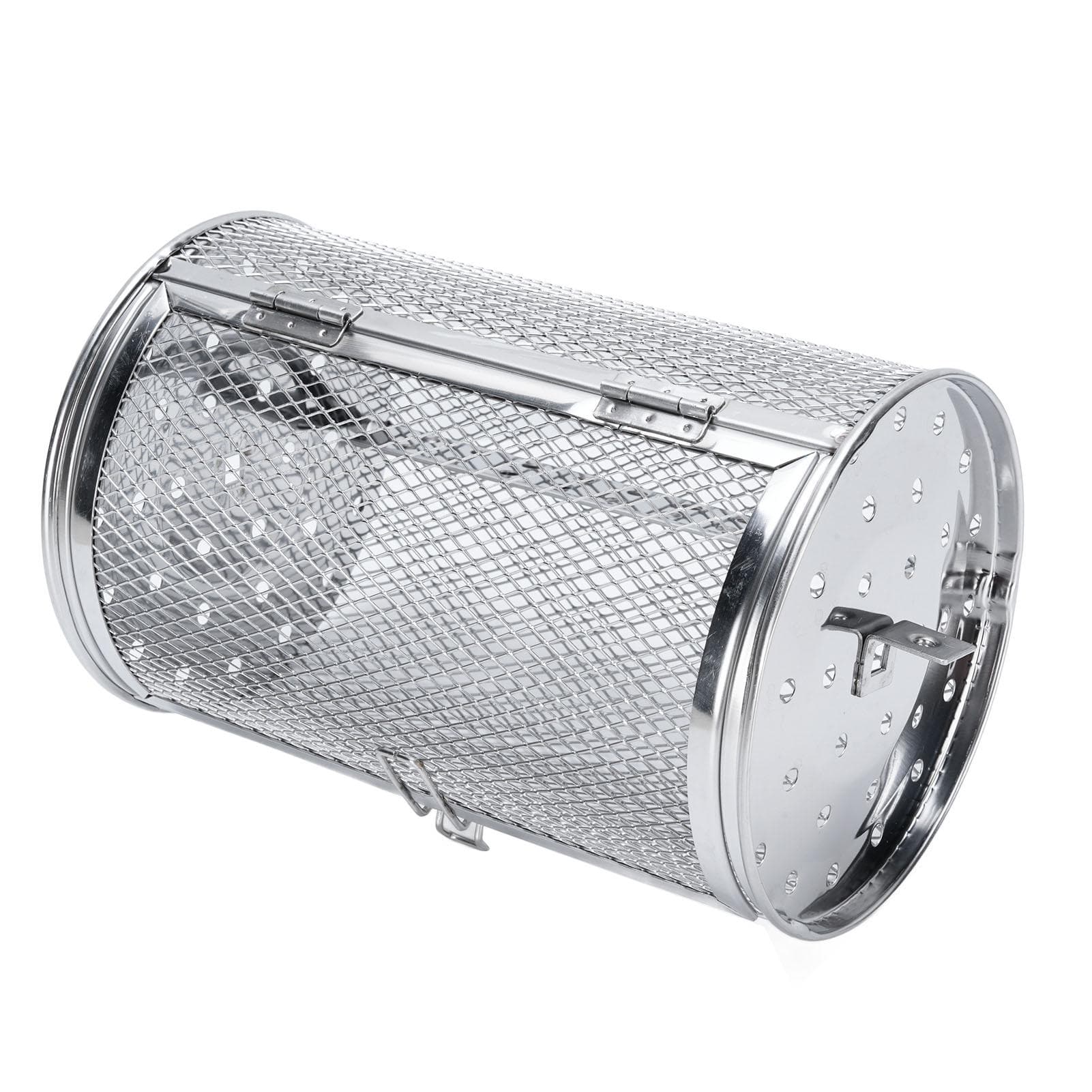 Rolling Grill Cage Dishwasher Safe Stainless Steel Rotating Grill Basket for Peanuts Coffee Beans L(for 6.5-9kg)