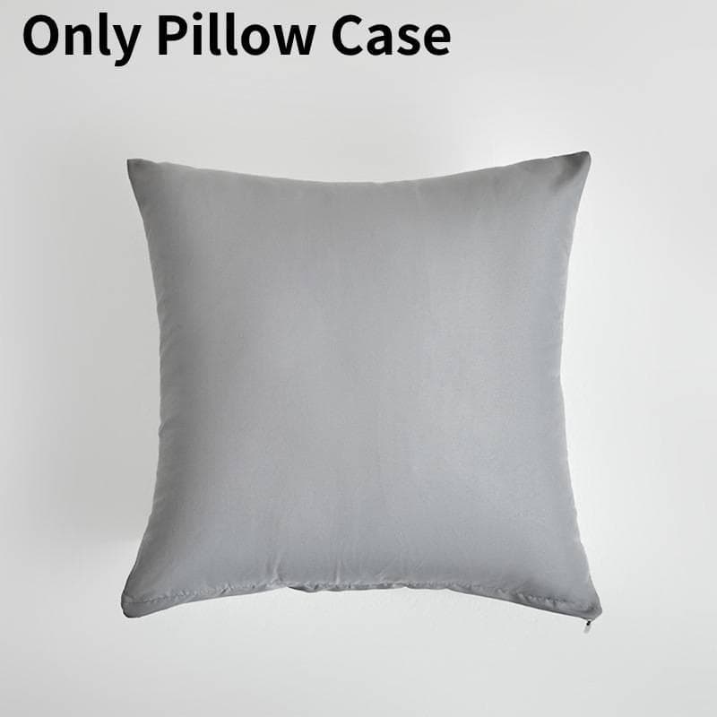 Luxurious Thick Plain Polyester Cushion Cover For Sofa And Living Room 18x18 Inches Gray