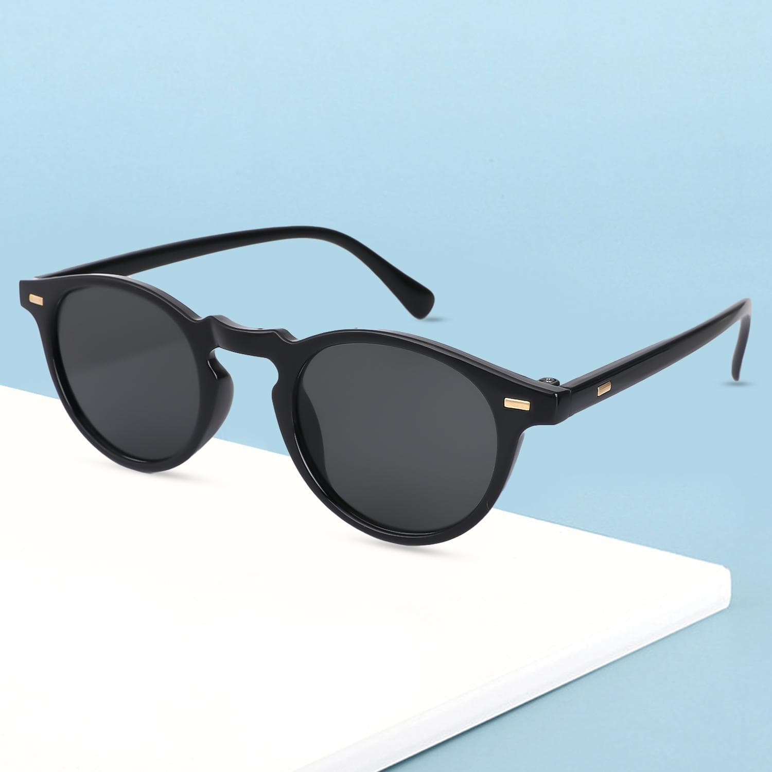 Small Round Sunglasses UV400 Protection Stylish Retro Classic for Men Women Unisex Travel Hiking Fashion