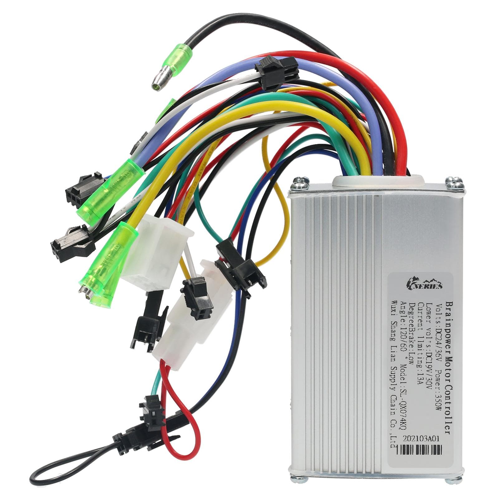Brushless Motor Controller Aluminium Alloy Electric Bike Controller Box for Electric Bicycle Scooter 350W(36-48V)