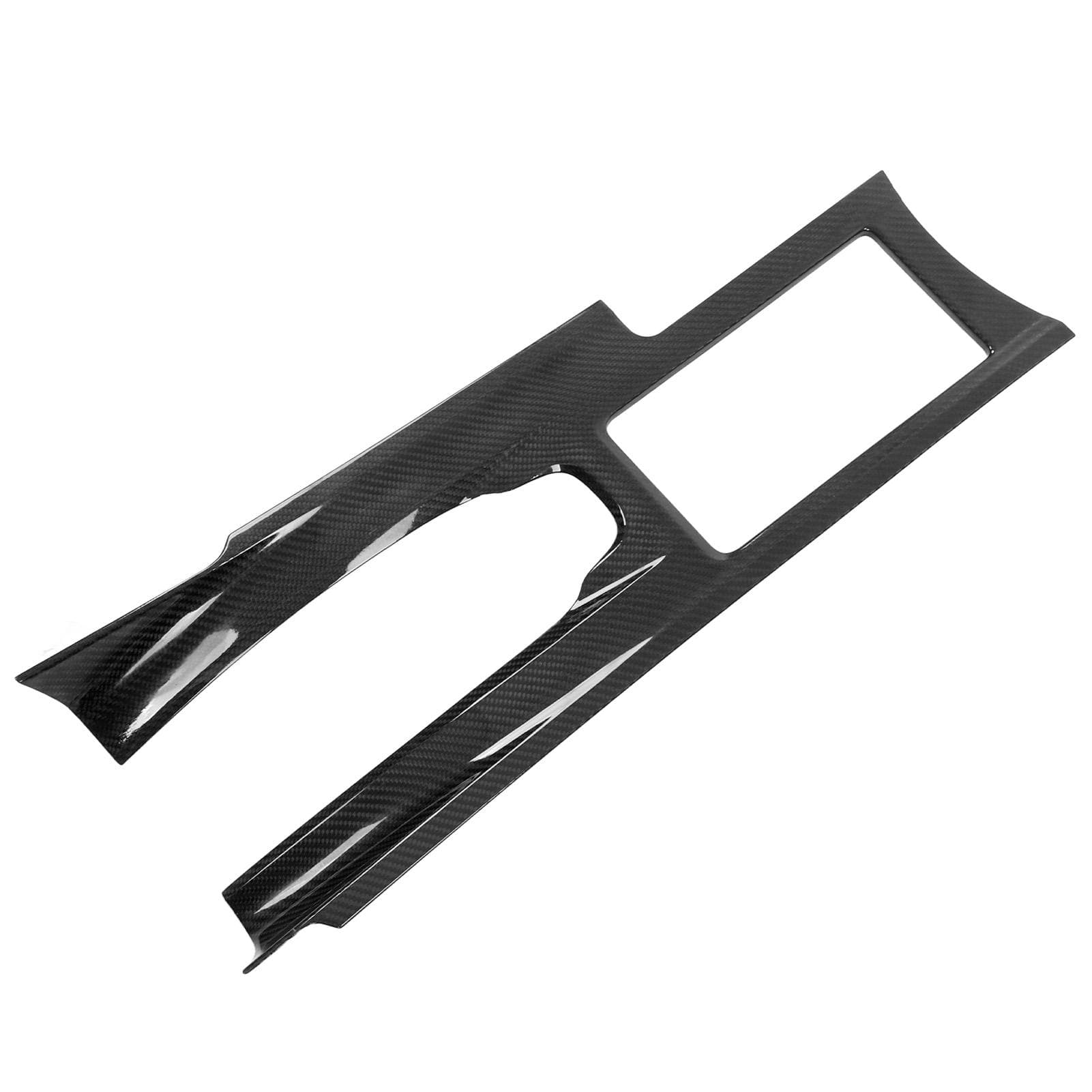 Carbon Fiber Center Console Gear Shift Cup Holder Panel Cover Trim Replacement for Nissan GTR R35