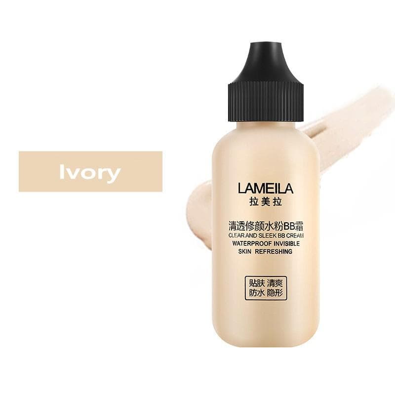 3 Colors Long Lasting Liquid Makeup Foundation Waterproof Natural Face Base Makeup Matte Concealer Foundation Cosmetic LXY ivory