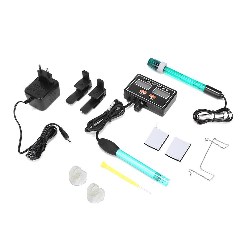 2in 1 Online PH and Salinity Monitor PH Meter Salinity Tester for Aquarium Pool Water Quality Tester
