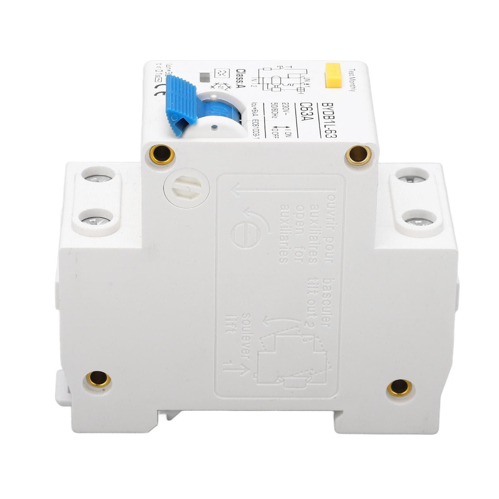 Circuit Breaker Leakage Overload Protection 1P+N DIN Rail Circuit Breaker 230V 63A
