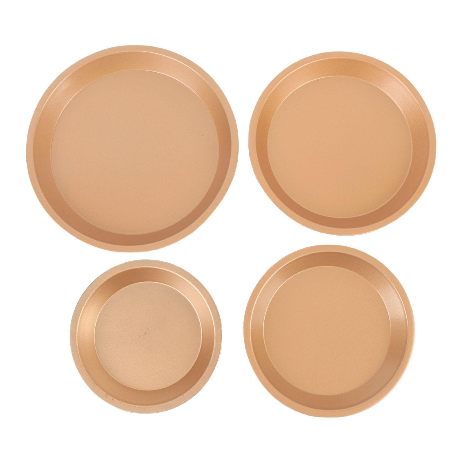 4PCS Pizza Pans Set for Oven 6 7 8 9 Inch Carbon Steel Even Heating Pizza Tray for Cooking Baking L(for 6.5-9kg)