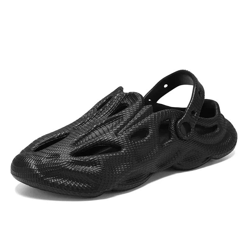 Summer Men Women Slippers Comfortable Outdoor Sandals Clogs Beach Slippers Flip Flops Indoor Home Slides Bathroom Shoes for Men 36 black