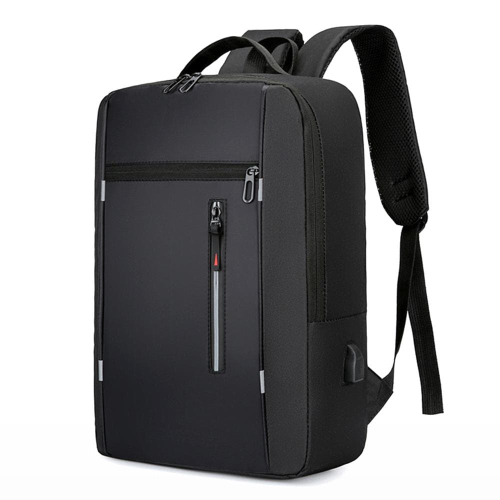 Portable Backpack Camping Travel Bag Business Daypack with USB Charging Port Fit 15.6 Inch Laptops black