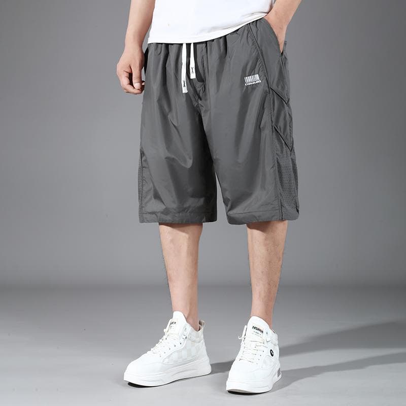 Plus Size 5XL-11XL Summer Oversize Beach Shorts for Men Elastic Waist Casual Shorts Summer Clothes 10XL(150kg-160kg) grey