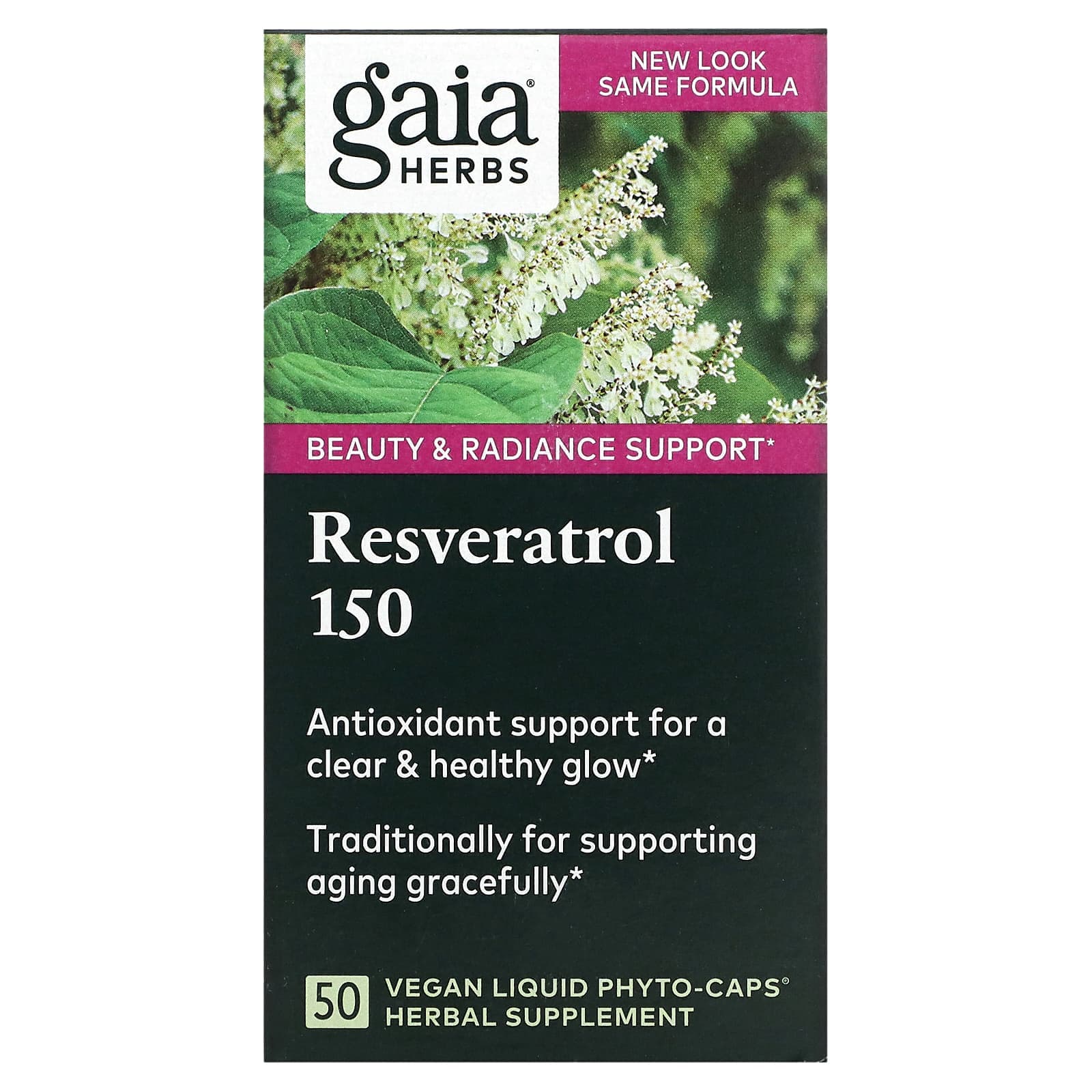 Gaia Herbs, Resveratrol 150, Vegan Liquid Phyto-Caps, 50 Tablets