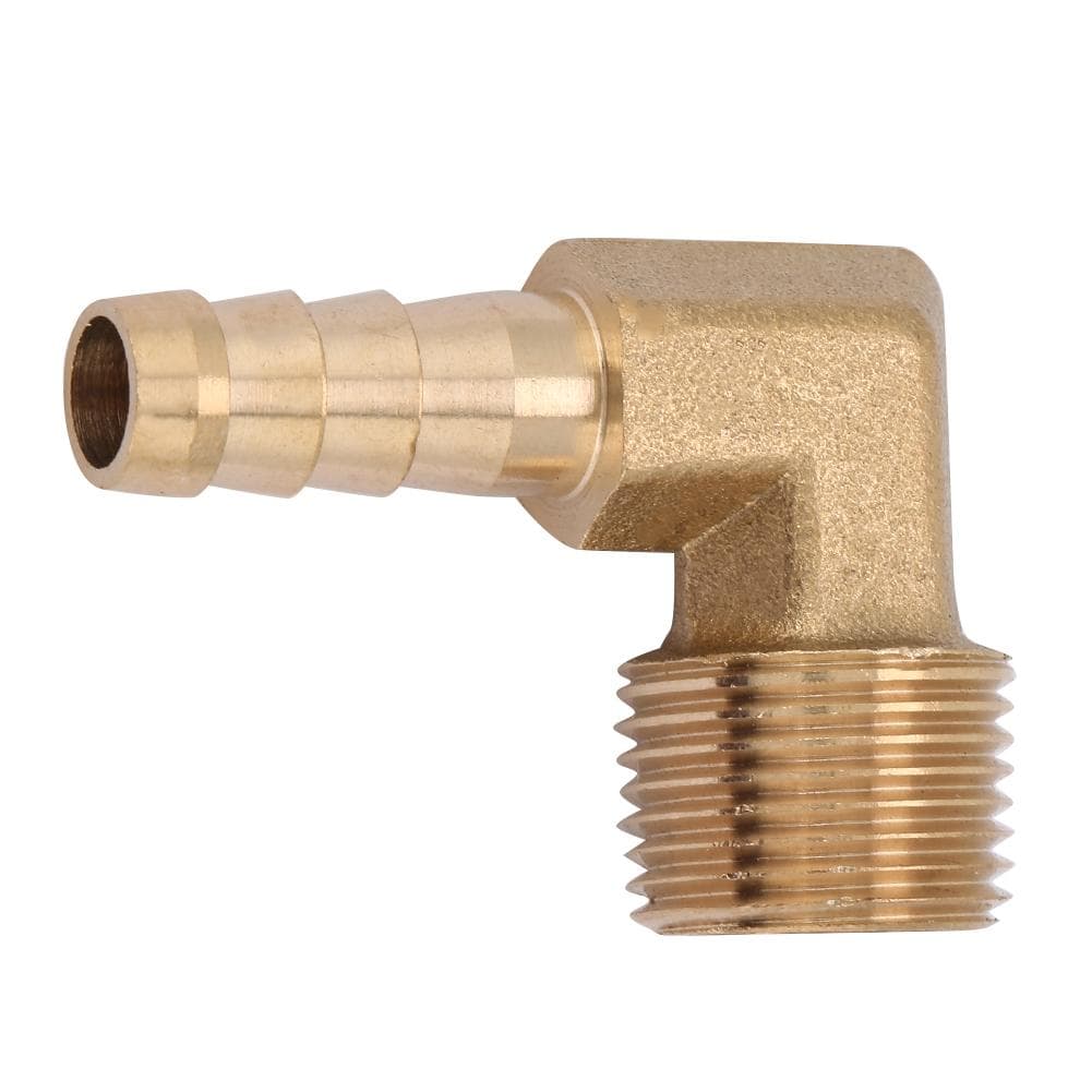 2pcset G38 Male Thread Brass Elbow Hose Barb Coupling Connector Joint Adapter Fitting(8mm)