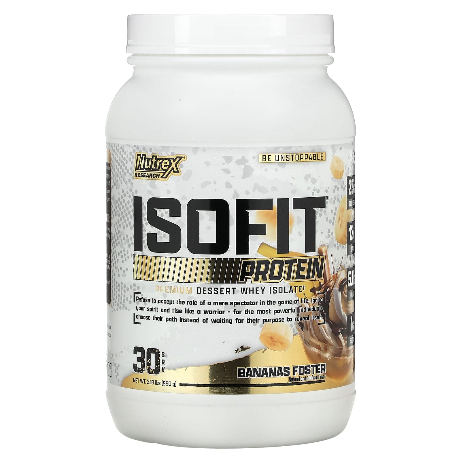 Nutrex Research, IsoFit Protein, Banana Foster, 2.18 lb (990 g)
