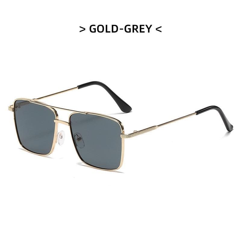 Rectangle Metal Frame Gradient Sunglasses Stylish UV Protection Eyewear for Women Men Fashion Accessories