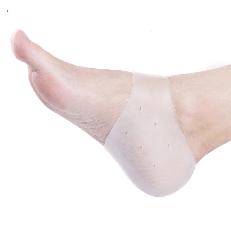 1 Pair Silicone Heel Protector Toe Socks Heel Crack Heel Chapped Sets Men and Women white