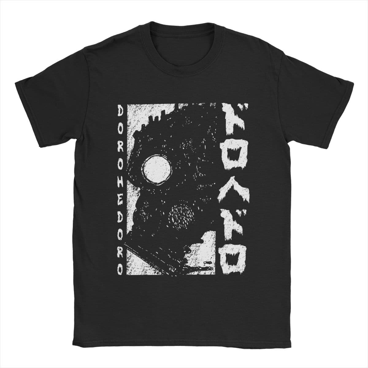 Kaiman Dorohedoro Men T Shirts Anime Fun Tee Shirt Short Sleeve Crewneck T-Shirts Cotton Gift Idea Clothes S black