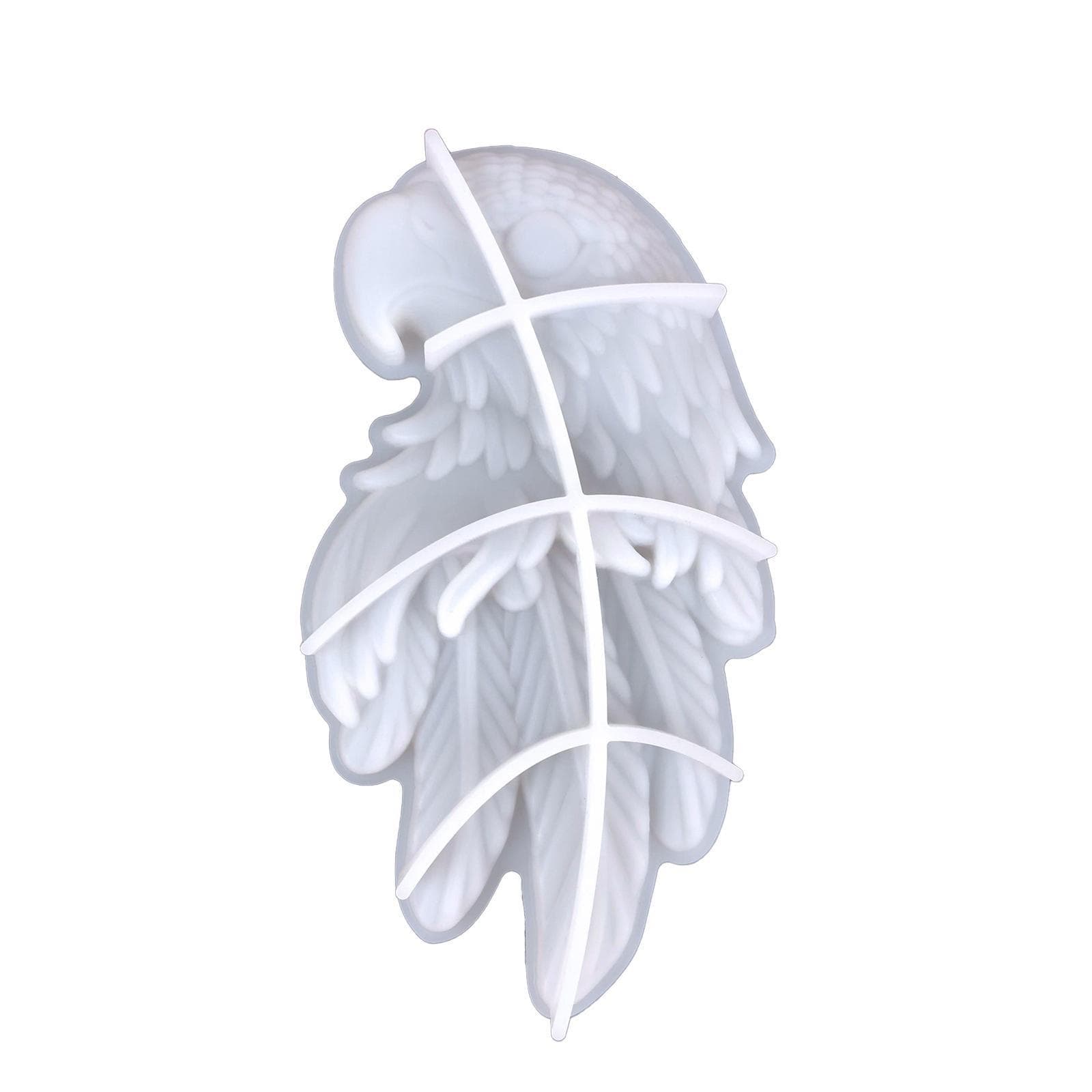 Semisolid Three Feather Eagle Silicone Mold DIY Creative Eagle Desktop Drip Molds Home Decoration Craft Making Tools white