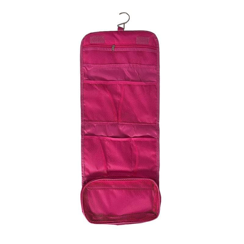 1PC Foldable Hanging Organizer Waterproof Wash Bag Large Capacity Travel Bag Cosmetic Bag Outdoor Travel Bag pink