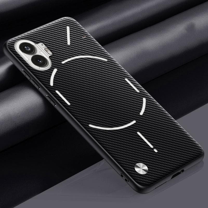 Luxury PU Leather Case For Nothing Phone 2 Two Back Cover Matte Silicone Full Protection Phone Case For Nothing Phone2 5G Coque For Nothing Phone 2 matte black