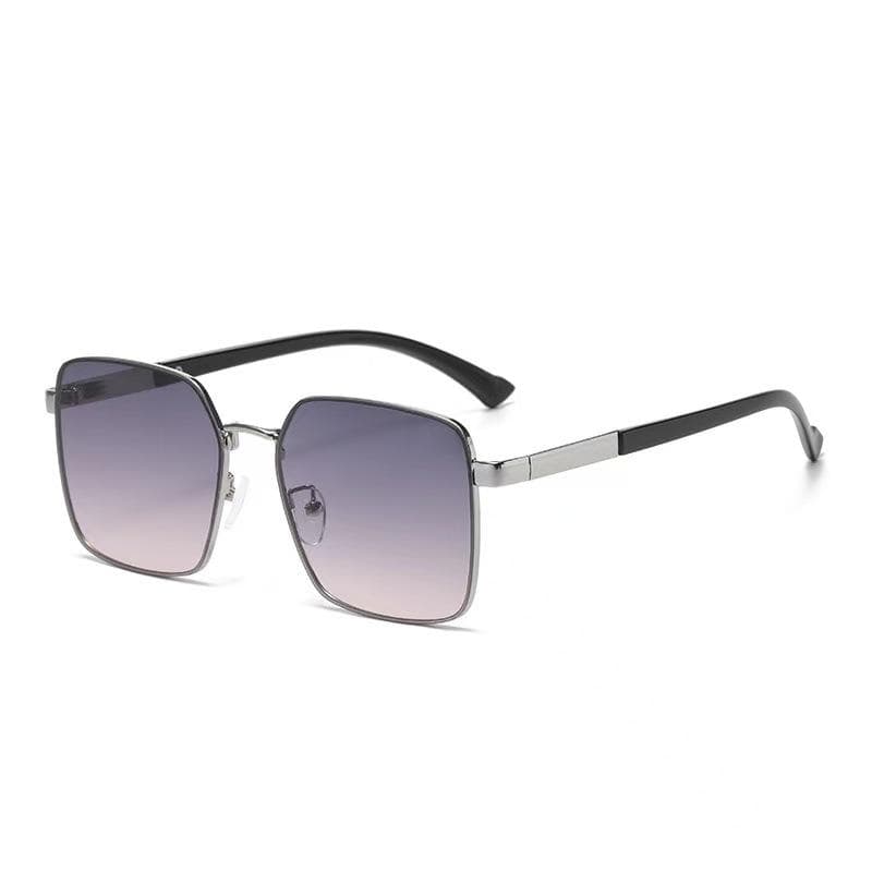 Retro Square Metal Sunglasses UV Protection Outdoor Fishing Driving Riding Beach Travel Versatile Sun Glasses