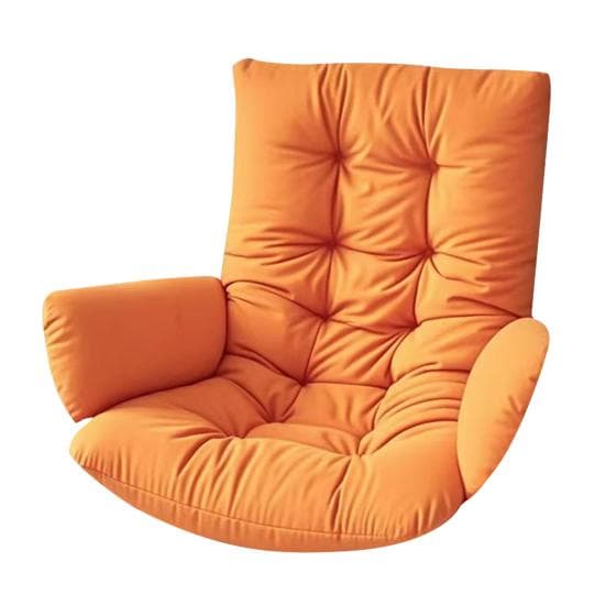 Waterproof Egg Chair Cushion Thicken Patio Hanging Basket Chair Cushion Egg Chair Cushion with Armrests for Indoor Outdoor Basket Swing 120 cm orange